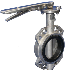 STAINLESS STEEL WAFER EPDM LEVER TABLE D/E & ANSI 150 BUTTERFLY VALVE