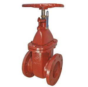 CAST IRON NON-RISING STEM WEDGED GATE VALVE FLANGED TABLE E