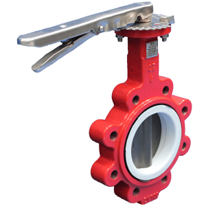 CAST IRON LUGGED PTFE LEVER TABLE E BUTTERFLY VALVE 